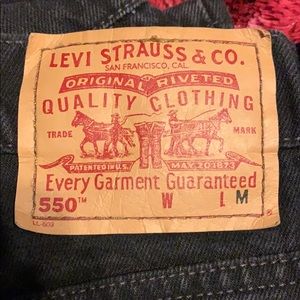 Vintage 550 Levi black denim jeans